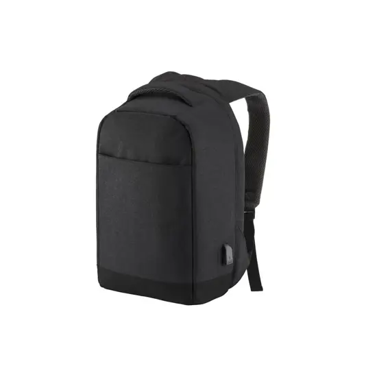 Zaino porta PC con chiusura antifurto, con presa USB,  in poliestere
