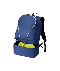 Zaino sport in poliestere, spallacci regolabili e vano porta scarpe imbottito