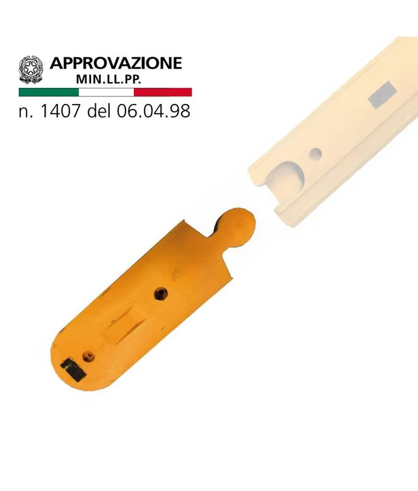 Cordolo stradale in gomma per delimitazione corsia, elementi componibili - approvato ministero dei lavori - altezza 5 cm.