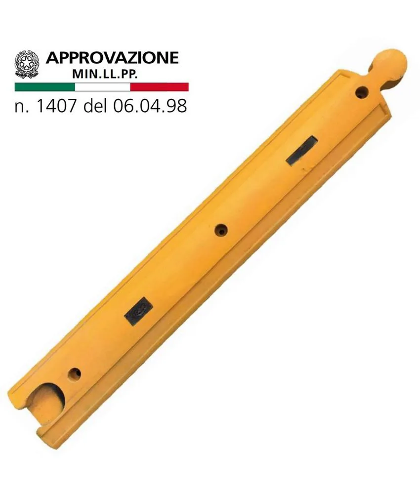 Cordolo stradale in gomma per delimitazione corsia, elementi componibili - approvato ministero dei lavori - altezza 5 cm.