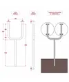 Delineatore per aiuole spartitraffico  diametro 60mm