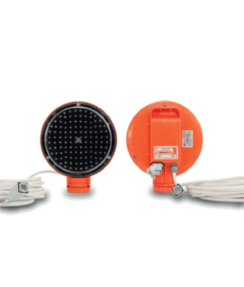 Lampada a led per cantiere stradale Slave Light, impianto sequenziale - sincronizzazione via cavo - sorgente luminosa: 120 led gialli (ambra)