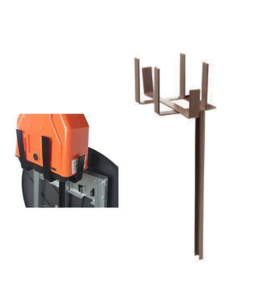 Supporto per lampeggiatore a baionetta, Lamiera di ferro - resistente all'usura atmosferica - per alloggiamento lampeggiatori da cantiere su c...