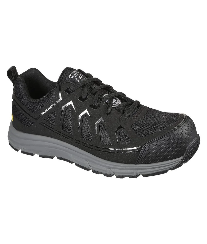 Scarpe antinfortunistiche uomo S1 Skechers Malad IN OFFERTA, soletta in memory foam - con lacci e punta di sicurezza antiscivolo