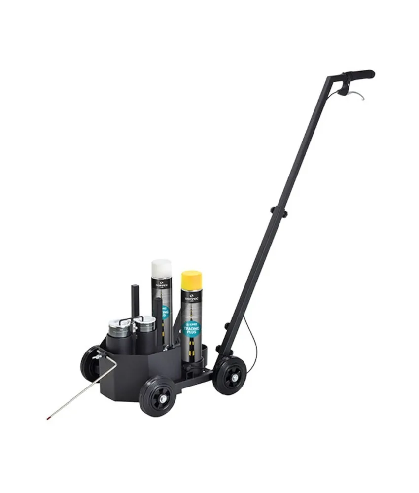 Carrello traccialinee multifunzione Soppec, carrello per tracciare linee a vernice spray - preciso e stabile - si adatta a numerose superfici