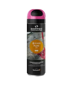 Tracciatore spray da cantiere. Bomboletta 500 ml. Soppec Fluo TP