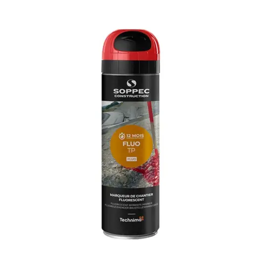 Tracciatore spray da cantiere. Bomboletta 500 ml. Soppec Fluo TP