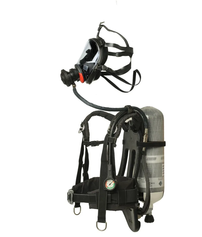 Autorespiratore per vigili del fuoco Spasciani RN BN FR TR 2002, bombola leggera da 6 lt - schienale in polipropilene termoformato - erogatore ad i...