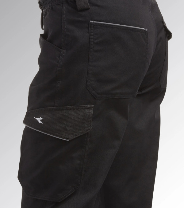 pantalone staff cargo nero retro sinistro