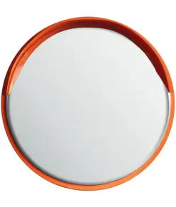 Specchio stradale in acciaio INOX circolare  per pali  Ø48 mm.