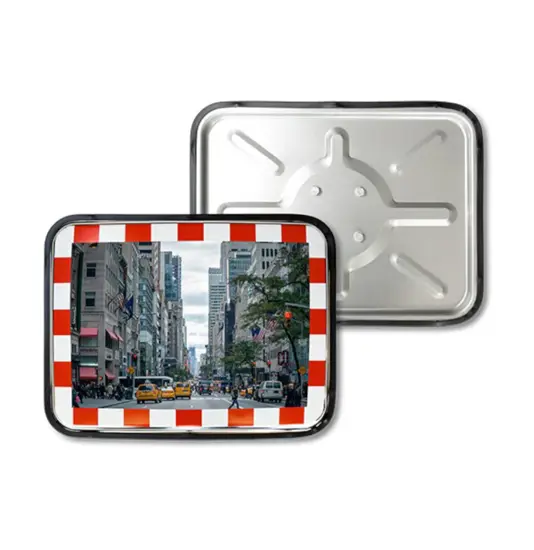 Specchio stradale in acciaio INOX  rettangolare