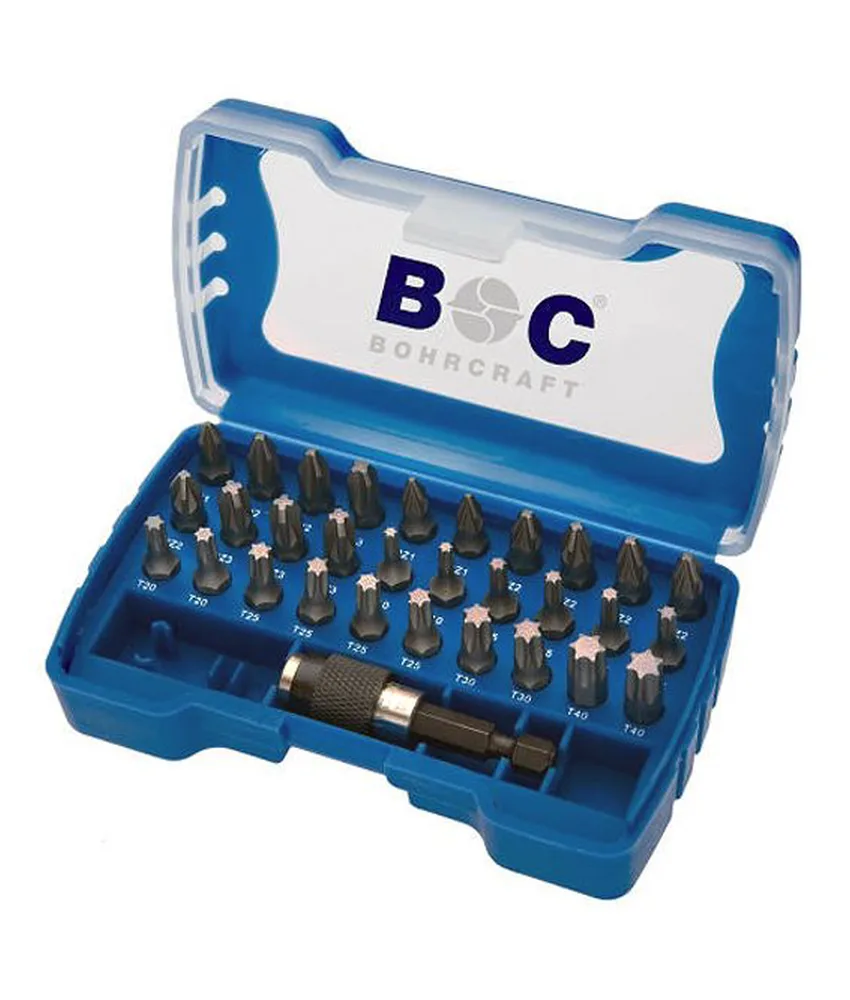 Assortimento Bits + Adattatore Sblocco Rapido 1/4" (Phillips, CON ADATTATORE SBLOCCO RAPIDO 1/4"