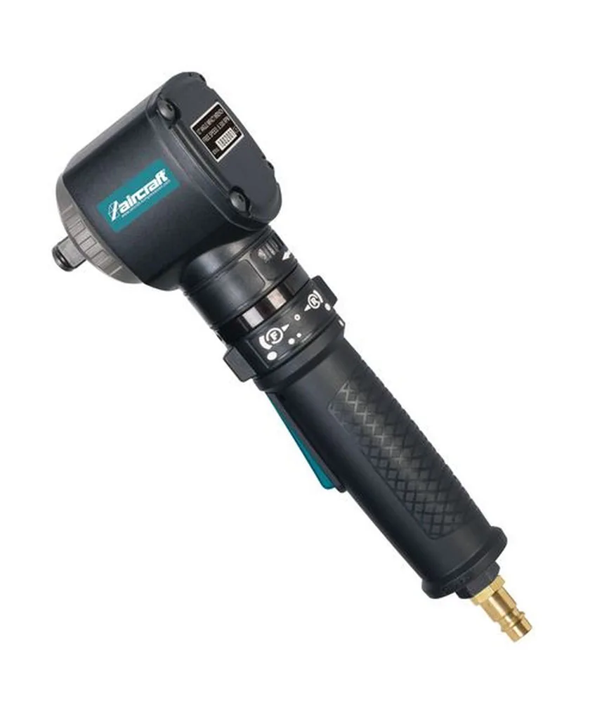 Avvitatore ad angolo con regolazione della coppia in 3 posizioni per avvitare e 1 per svitare, in materiale composito resistente