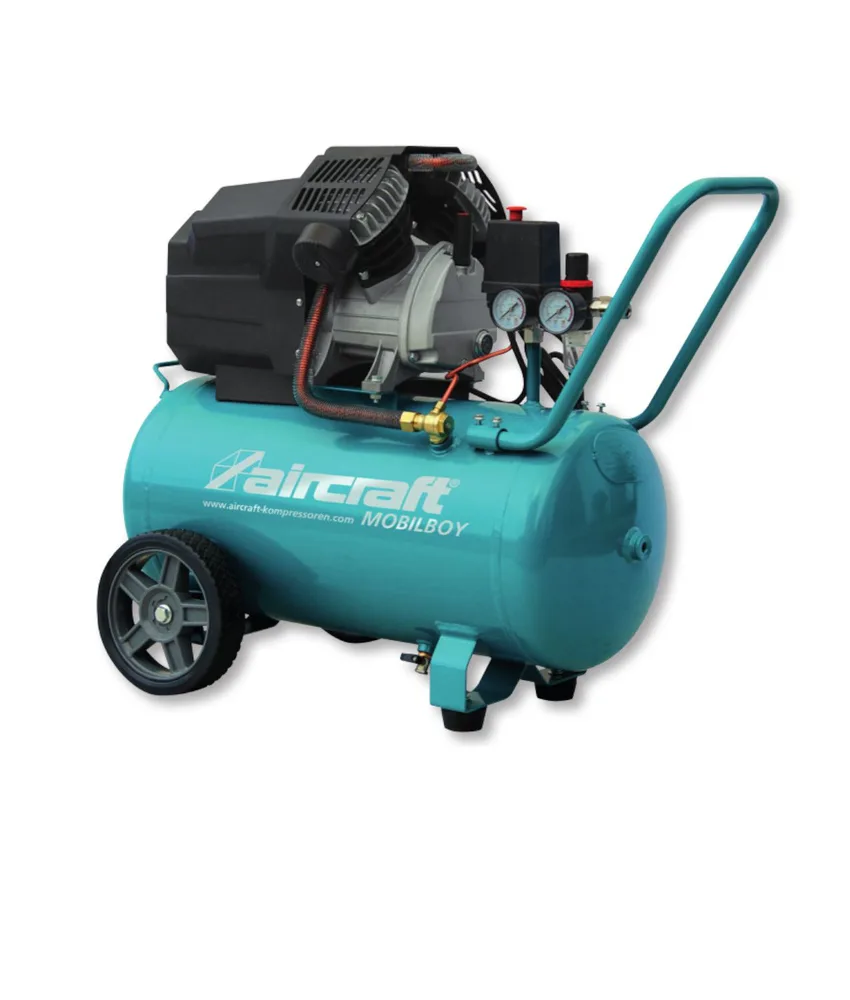 Compressore a pistone portatile Aircraft, con accoppiamento diretto e lubrificazione motore a olio - potenza motore ~ 50 Hz 2,3 kW
