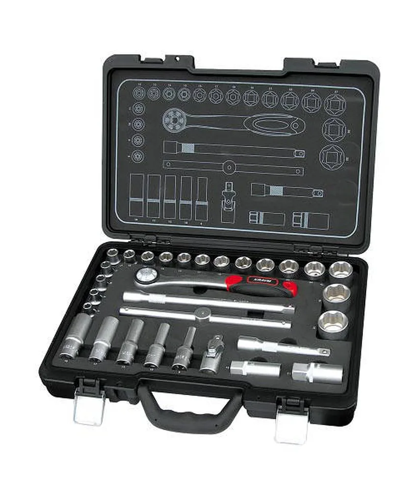 Kit 30 bussole Kravm, in cromo vanadio - valigetta ABS