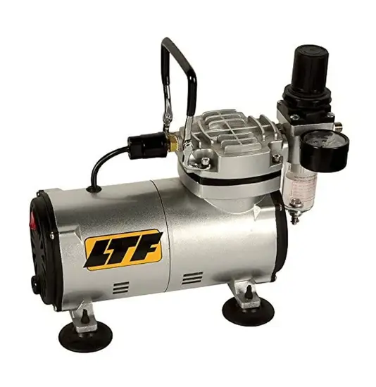 Mini compressore da trasporto con regolatore aria con manometro