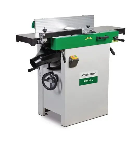 Pialla combinata a filo e spessore con interruttore d'emergenza e cappa aspira trucioli integrata - potenza motore 1,7 kW