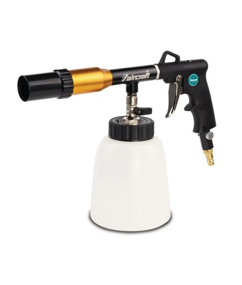 Pistola di pulizia con applicazione a umido e a secco, idonea per utilizzo su vari materiali come tessuti, vetro, metallo, plastica, superfici vern...