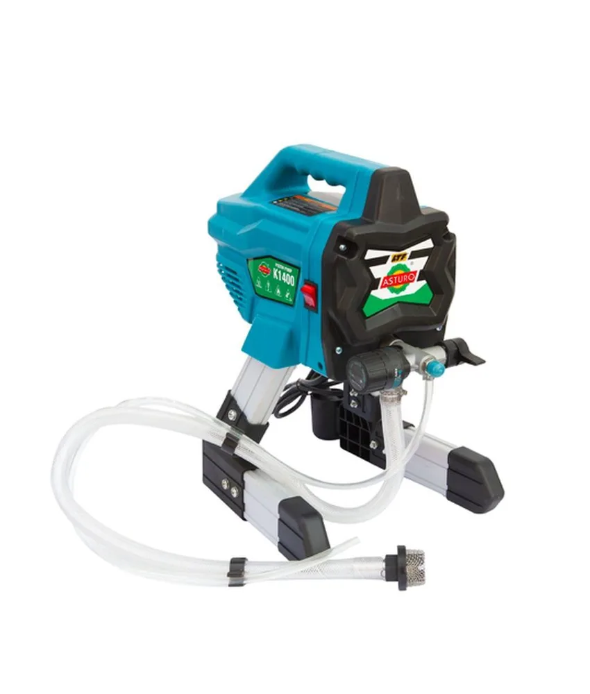 Pompa airless K1400 elettrica a pistone con kit di verniciatura, corpo in plastica