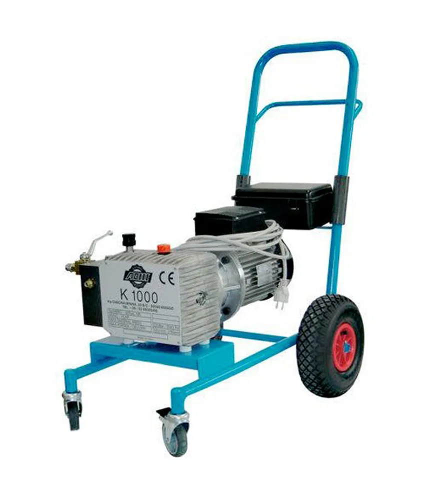 Pompa K1000 Airless elettrica a membrana 230V carrellata fissa, con kit di verniciatura