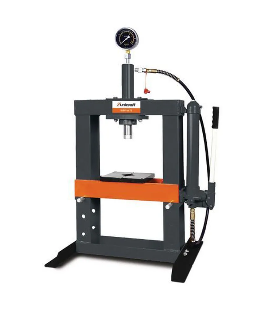 Pressa idraulica con forza di compressione di 10 t, altezza regolabile in 3 posizioni