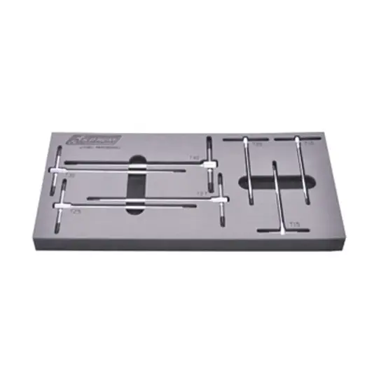 Set 7 chiavi a T torx in cromo vanadio Kravm