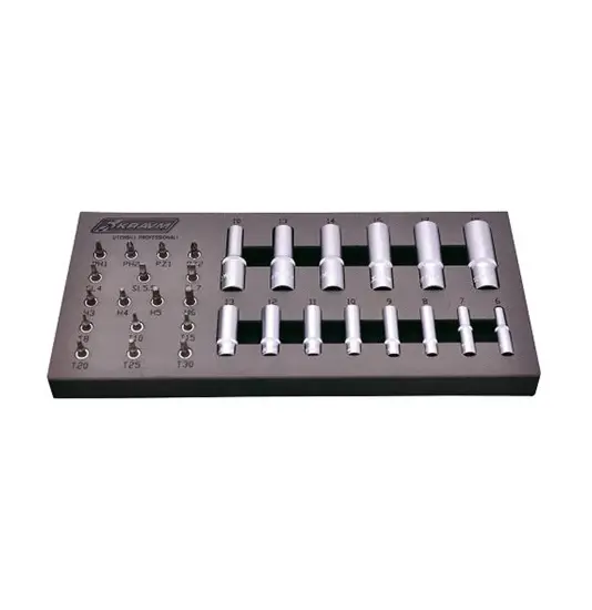 Set bussole superlock con inserti 31 pezzi Kravm