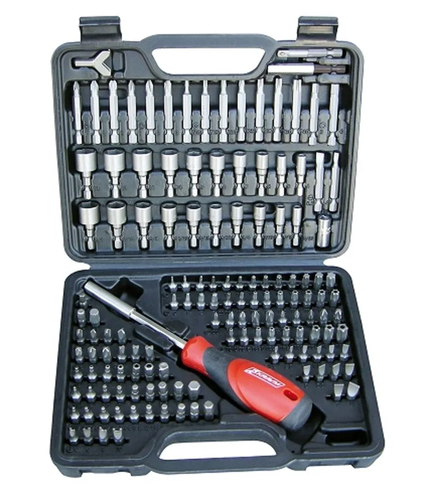 Set giravite completo di 142 pezzi Kravm, in cromo vanadio - in valigetta ABS