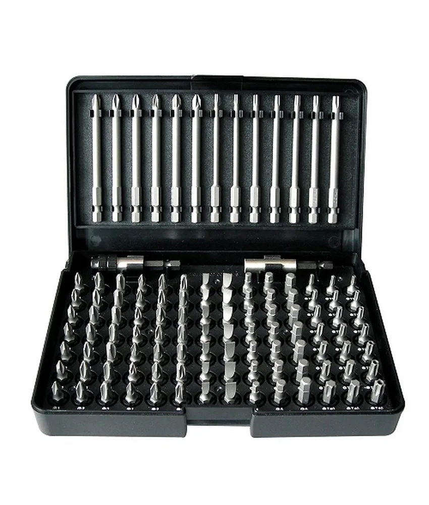 Set inserti 113 pezzi Kravm, in acciaio S2 - con attacco esagonale 1/4''