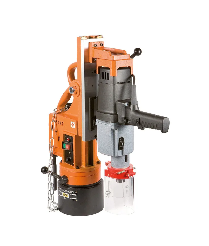 Supporto base tonda Ø 178 mm con trapano reversibile, capacità foratura Ø 32 mm