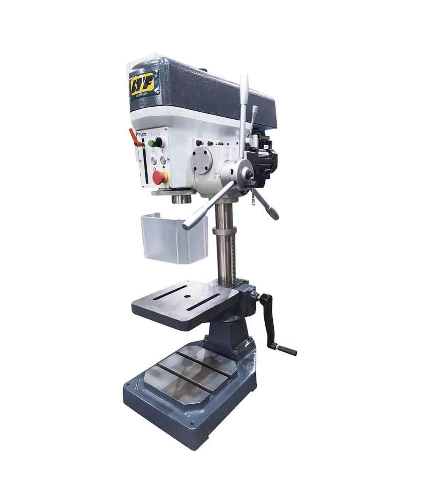 Trapano da banco con avanzamento automatico, attacco conico CM2-B16 - tavola può ruotare a 360° sull'asse