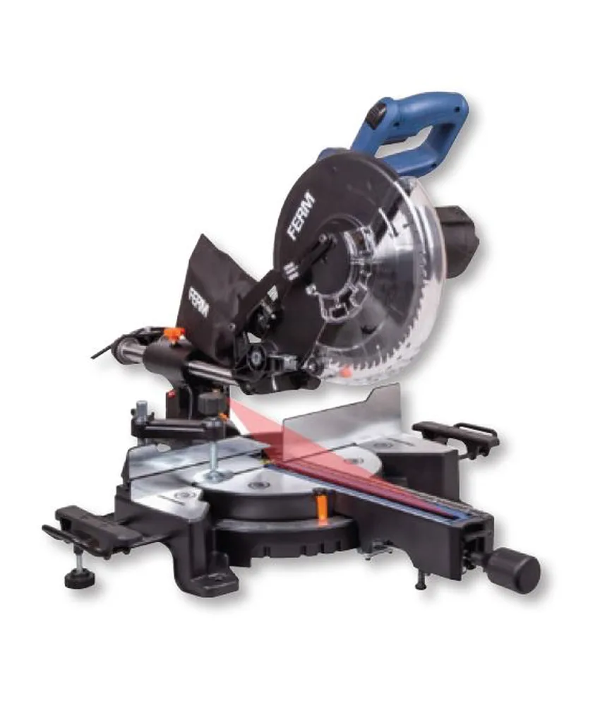 Troncatrice radiale 1900W FERM, dimensioni lama 254x30 mm (60 denti)
