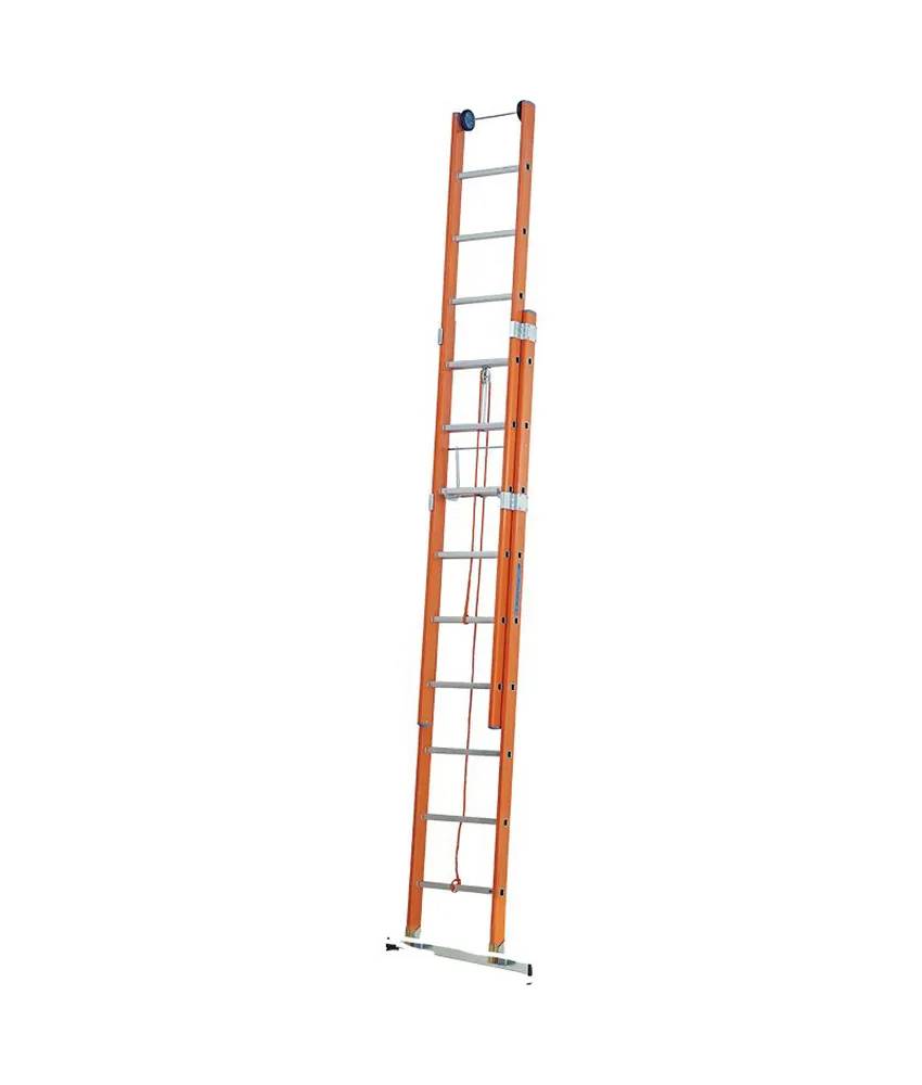 Scala a sfilo 2 tronchi ad isolamento elettrico W6, in vetroresina - con fune