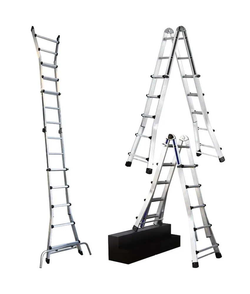 Scala universale Clik Clak, in alluminio - superficie antiscivolo