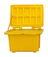 Cassa con coperchio colore giallo
