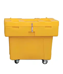 Cassa con coperchio colore giallo