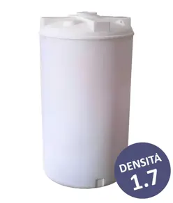 Cisterna verticale in polietilene bianco  per acidi pesanti