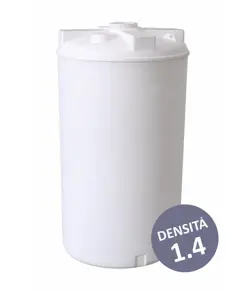 Cisterna verticale in polietilene bianco  per acidi