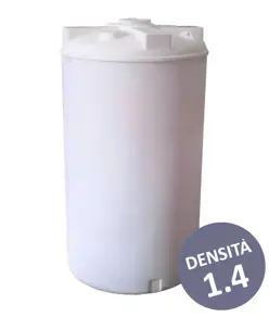 Cisterna verticale in polietilene bianco  per acidi