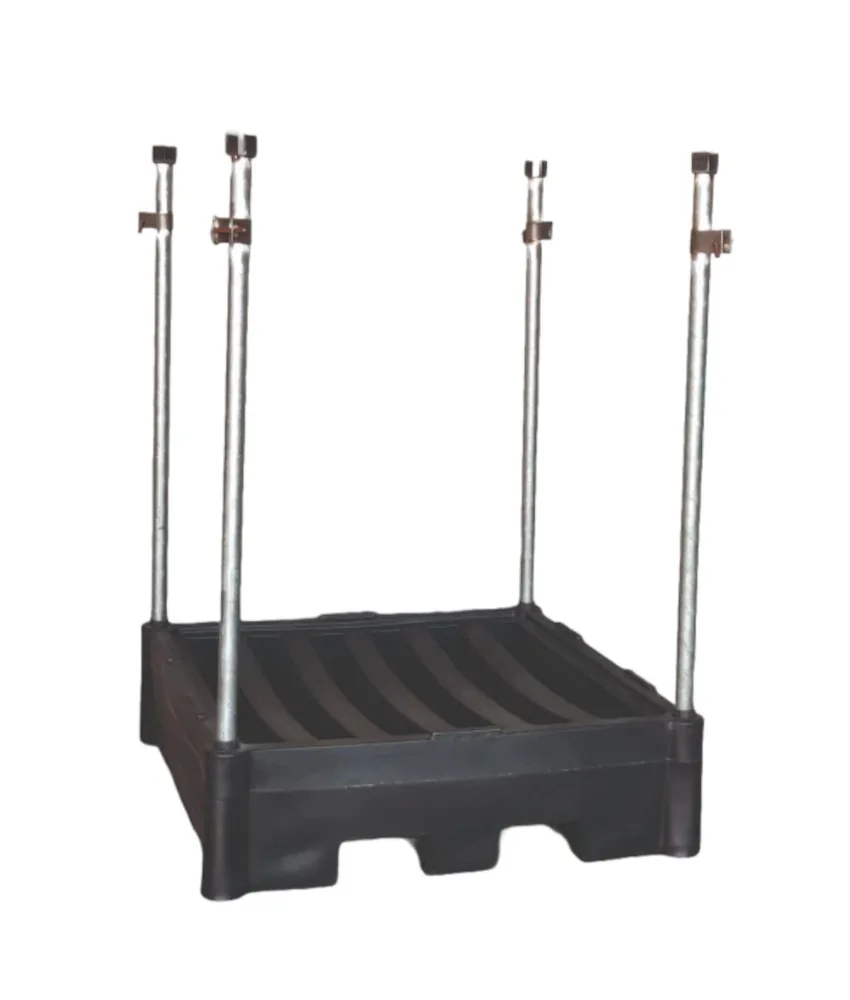 Supporto per big bag, base di raccolta per stoccaggio materiali bagnati