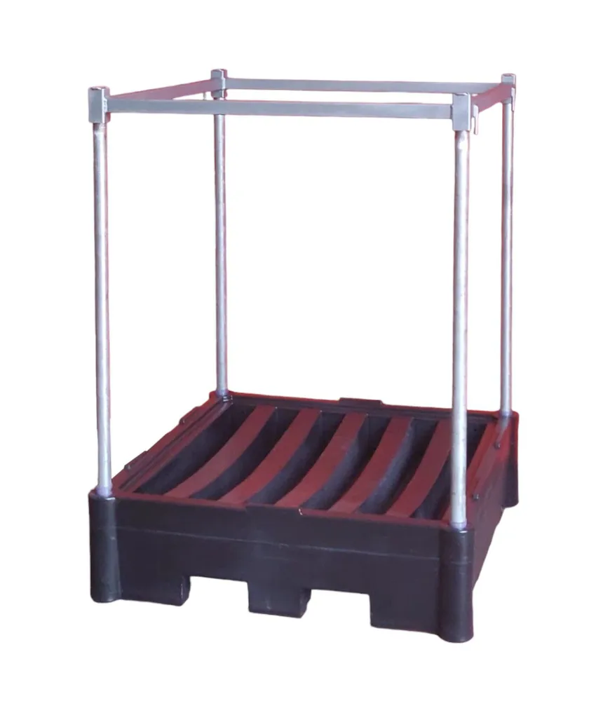 Supporto per big bag, base di raccolta per stoccaggio materiali bagnati