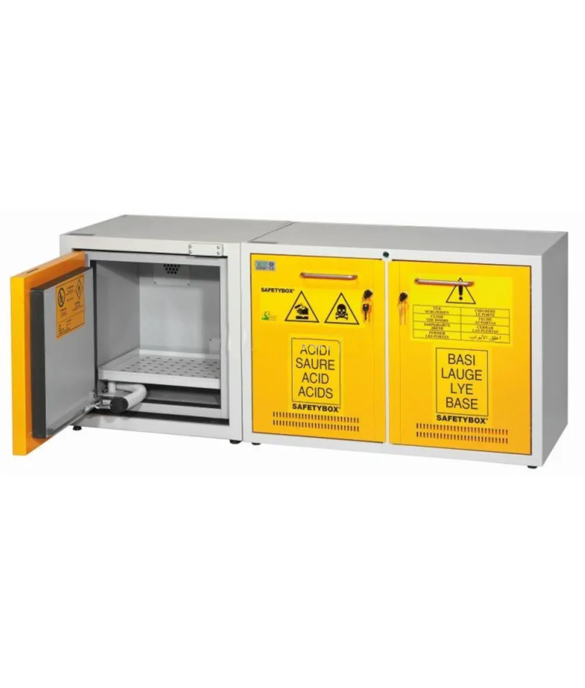 Armadio combinato certificato per chimici, acidi, basi e infiammabili a 3 ante, 1495x510xh600 mm