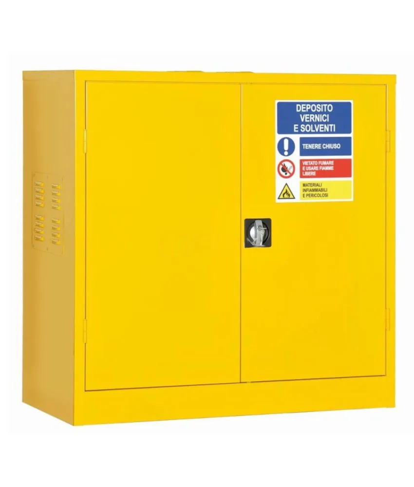 Armadio di sicurezza per liquidi pericolosi a 2 ante e 2 ripiani, 1000x500x h1000 mm