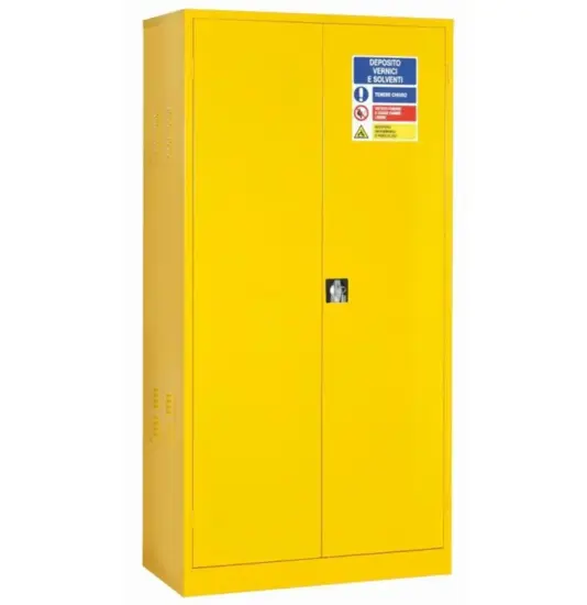 Armadio di sicurezza per liquidi pericolosi a 2 ante e 4 ripiani
