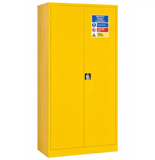 Armadio di sicurezza per liquidi pericolosi a 2 ante e 4 ripiani