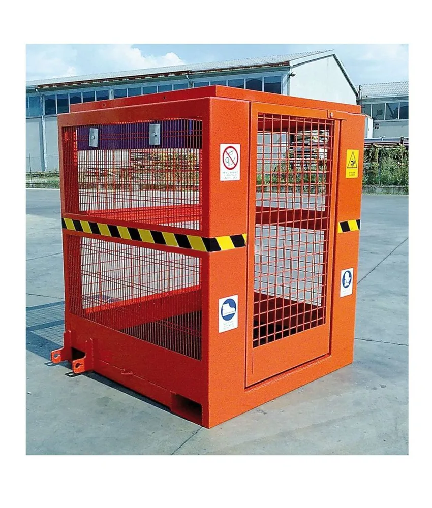Cestello per manutenzione aerea, porta a molla - dispositivo di bloccaggio - portata 400 kg