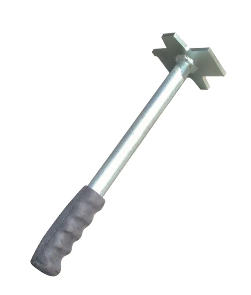 Chiave apertura fusti in ferro zincato, manico in gomma antiscivolo - per tappi da 2'' e 3/4''