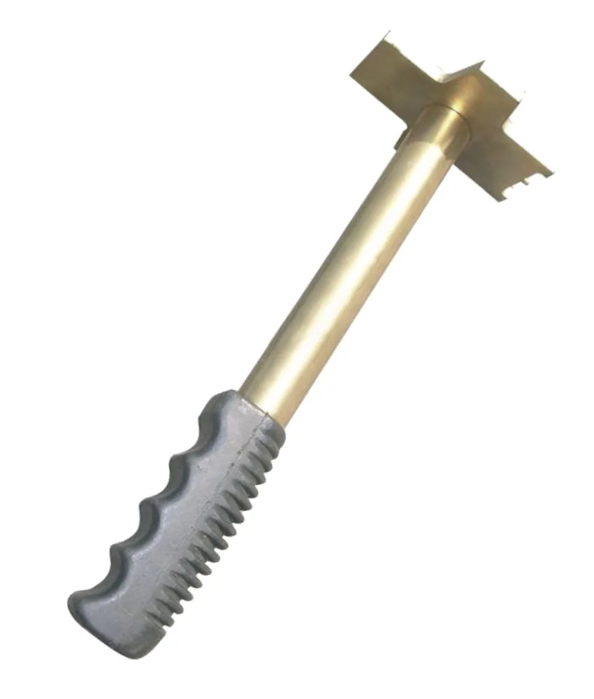 Chiave apri-fusti in ottone, manico in gomma antiscivolo - per tappi da 2'' e 3/4''