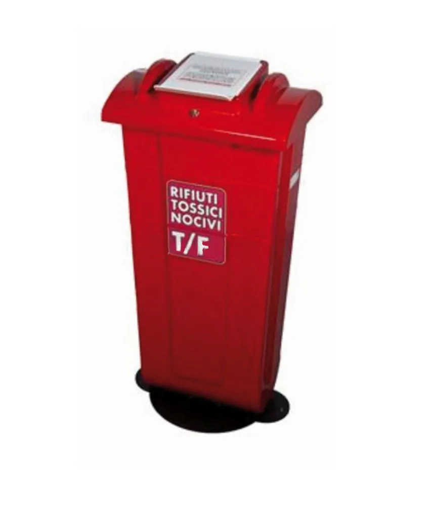 Contenitore rifiuti pericolosi, in polietilene - capacità 90 litri - dimensioni: 400xh1050 mm