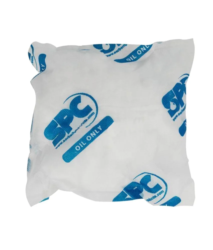 16 cuscini assorbenti in fibra di polipropilene Oil Only Strong, assorbimento minimo per box lt. 108 - elevata resistenza meccanica